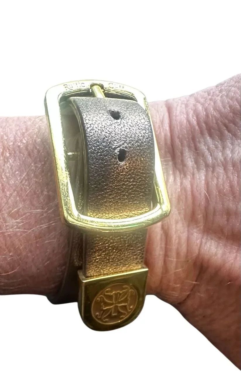 Rustic Cuff Kacy Bracelet Bronze / Gold Leather